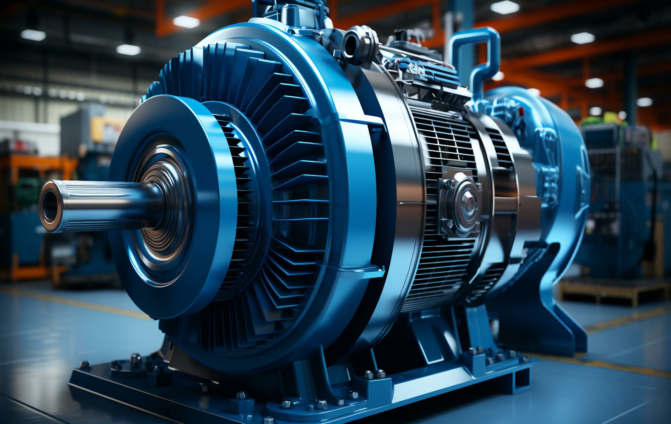 Elektromotor steht abgekoppelt auf einer Unterlage und benötigt Lubrifluor PFPE Schmierfett von Völkel