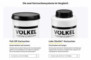 Vergleich von PULL-OFF- und LUBE-SHUTTLE®-Kartuschensystemen